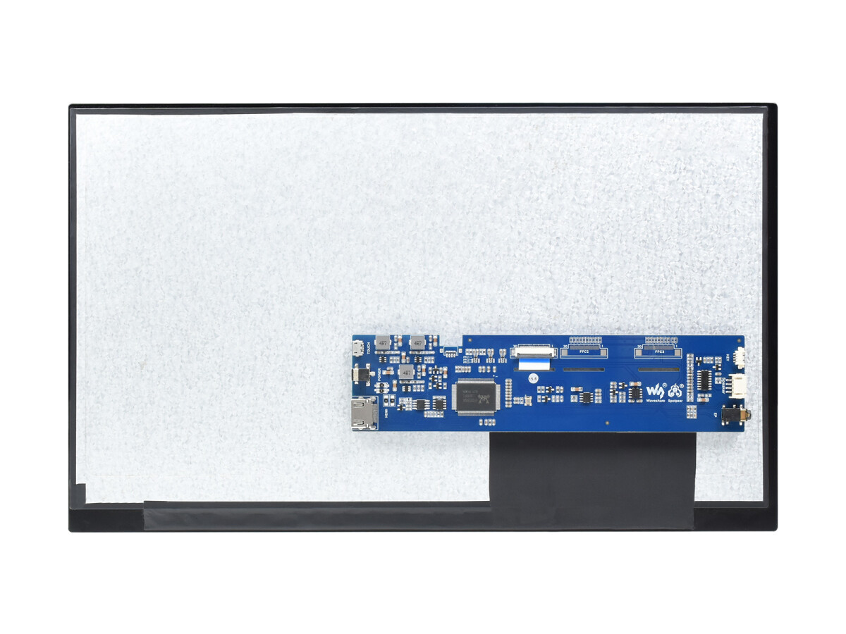 WaveShare 15,6 Zoll QLED-display til Raspberry Pi Jetson Nano 1920x1080 Optisk binding IPS-panel med forstærket glas, 100 % sRGB touchskærm