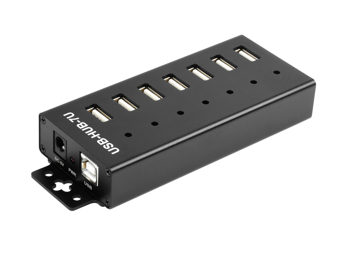WaveShare Industrielle USB-HUB med 7x USB 2.0-porte