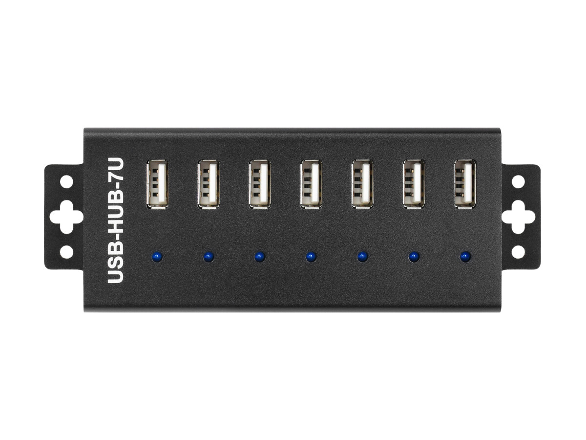 WaveShare Industrielle USB-HUB med 7x USB 2.0-porte