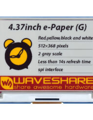 WaveShare 4,37 Zoll E-Paper Modul (G) 512x368 Rød/Gul/Sort/Hvid