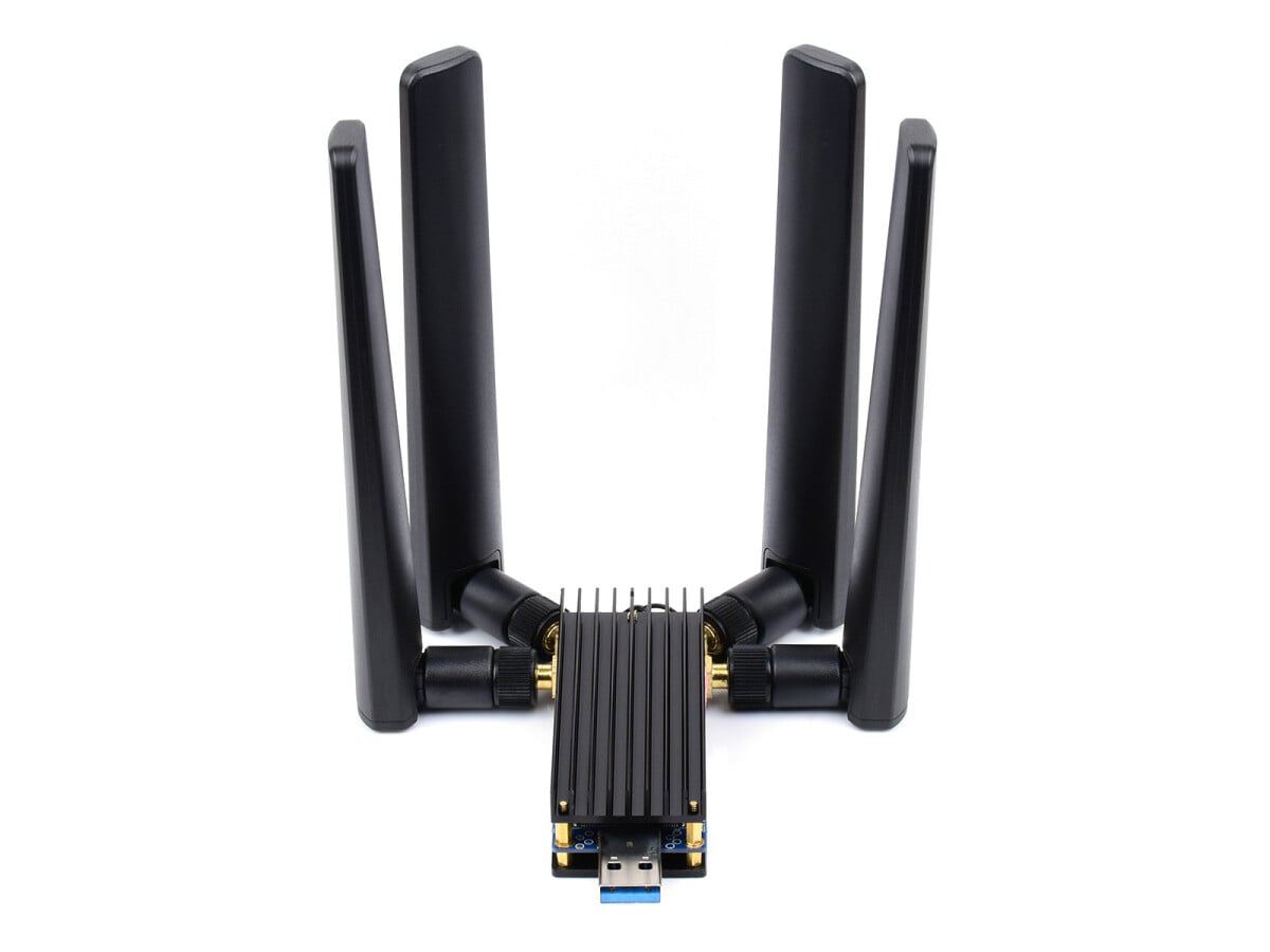 WaveShare 5G DONGLE Modul, fire antenner, USB3.1 aluminiumslegeringskøler, M.2 Key B interface