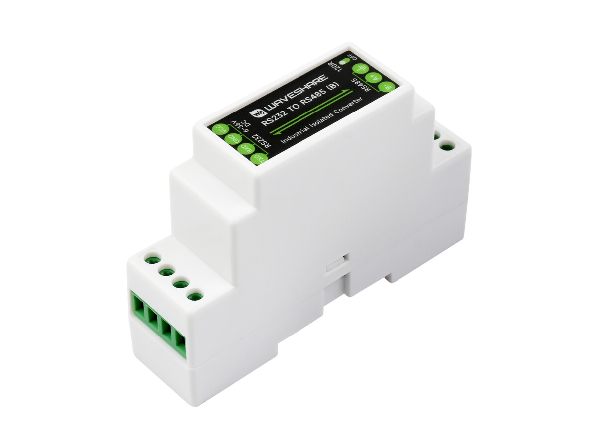 WaveShare RS232 To RS485 Konverter (B) Aktiv digital isolator, monteringsbeslag, lynsikker, anti-stød.