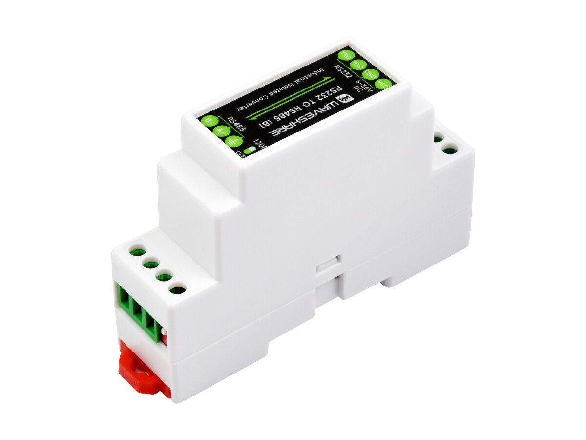 WaveShare RS232 To RS485 Konverter (B) Aktiv digital isolator, monteringsbeslag, lynsikker, anti-stød.
