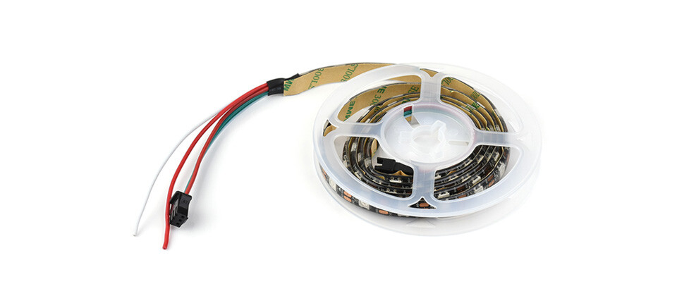 WaveShare WS2812 Digital RGB LED Strip Klipbar Programmerbar