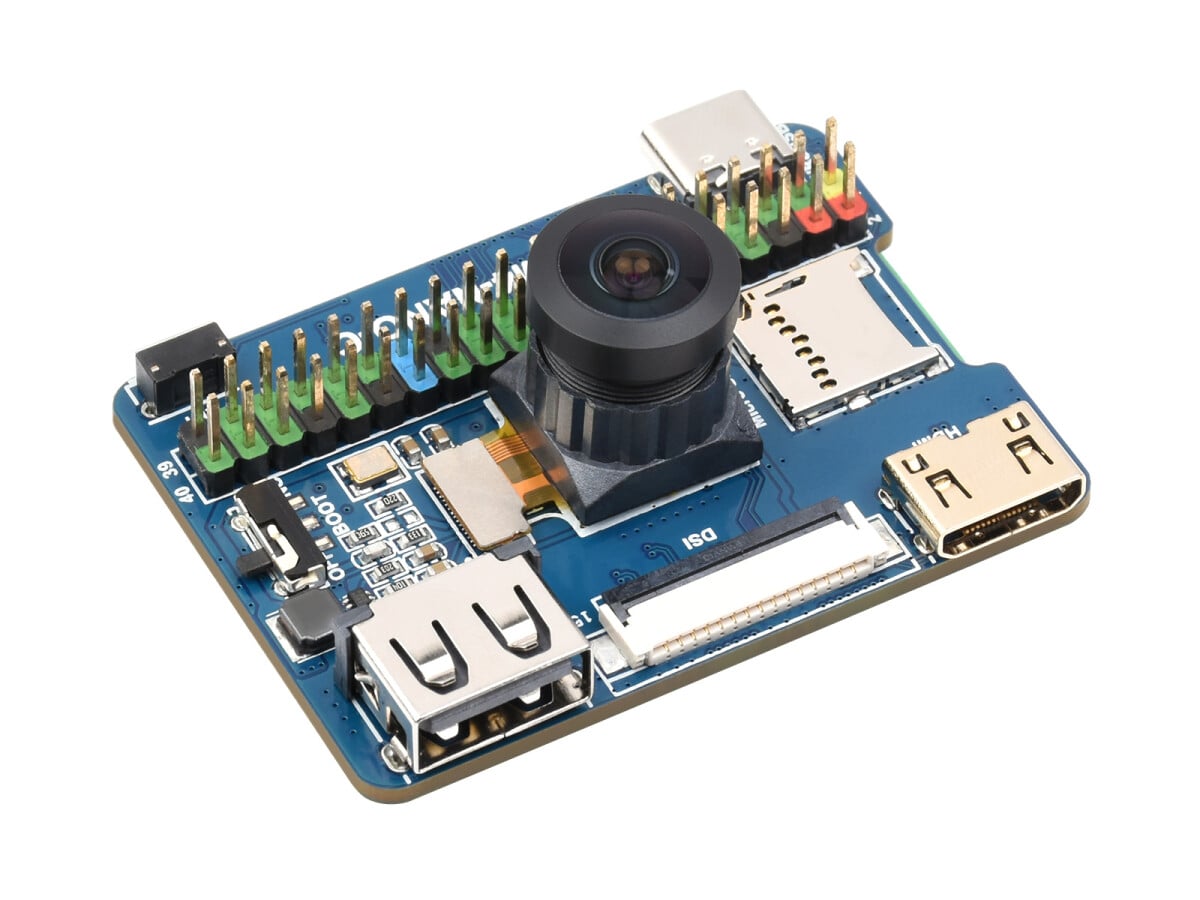 WaveShare Nano Base Board (C) til Raspberry Pi Compute Module 4, integreret 8MP kamera