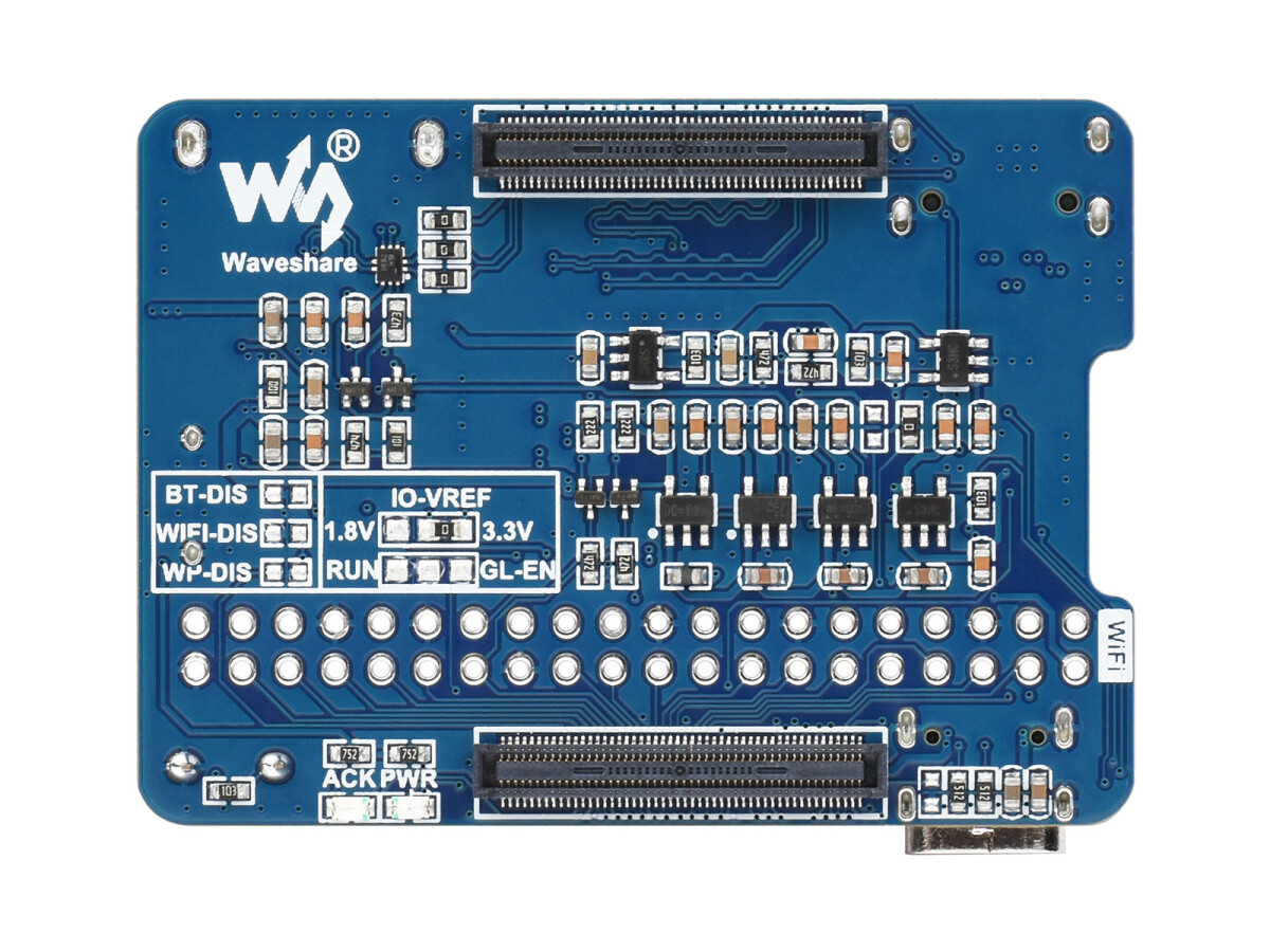 WaveShare Nano Base Board (C) til Raspberry Pi Compute Module 4, integreret 8MP kamera