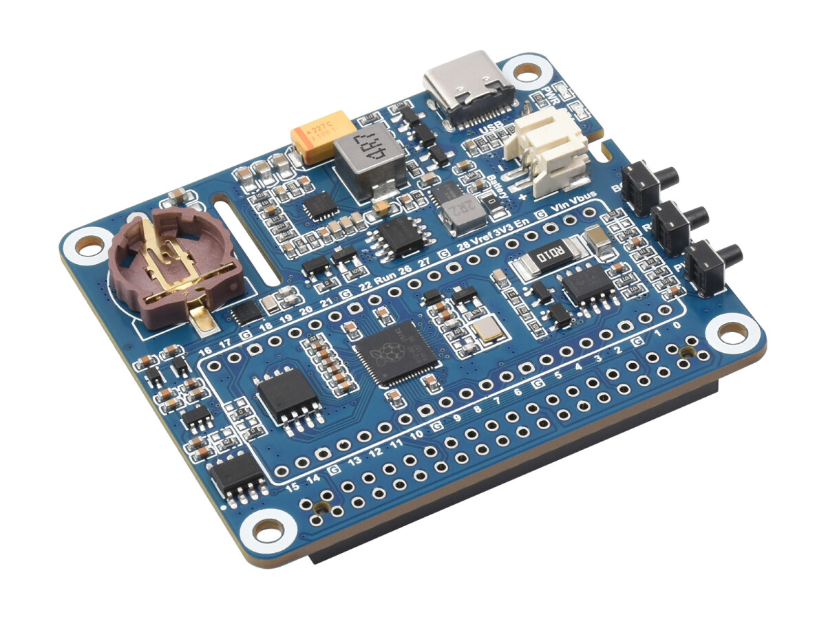 WaveShare Power Management HAT til Raspberry Pi med indbygget RTC og flere beskyttelseskredsløb