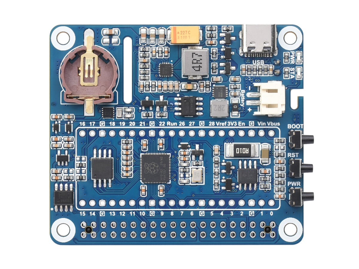 WaveShare Power Management HAT til Raspberry Pi med indbygget RTC og flere beskyttelseskredsløb