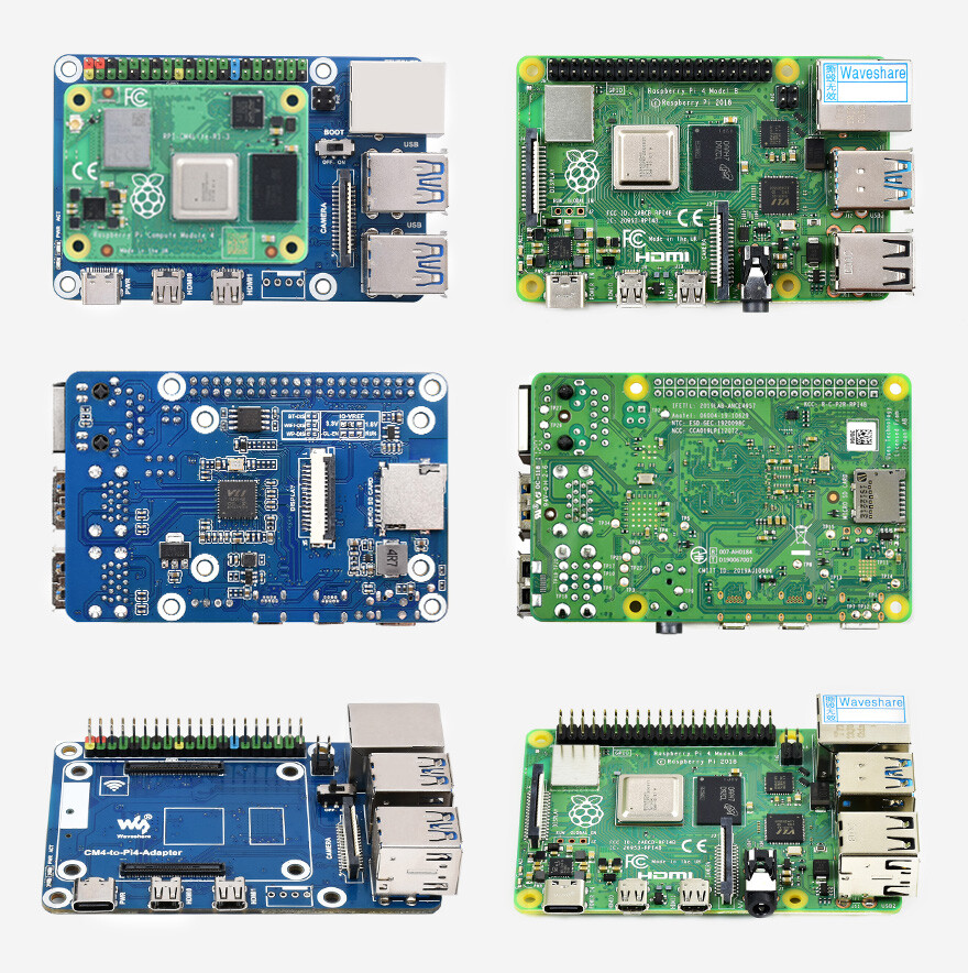 WaveShare CM4 alternativ løsning til Raspberry Pi 4B