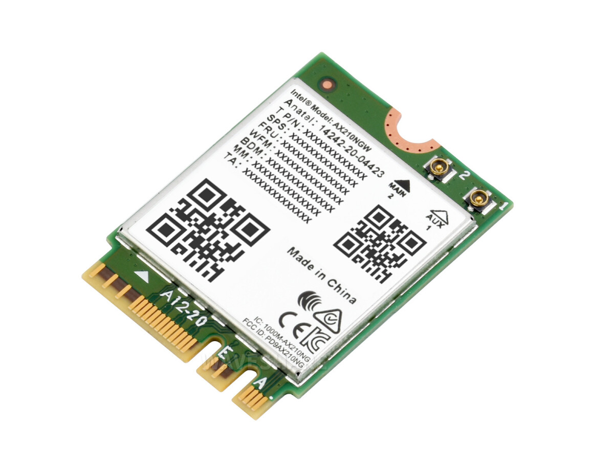 WaveShare Trådløs AX210 NIC Gigabit Tri-Band Wi-Fi 6E 802.11AX Standard Bluetooth 5.2
