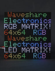 WaveShare RGB Fuldfarvet LED Matrix Panel 64x64 Pixel 2,5 mm Pitch Justerbar Lysstyrke