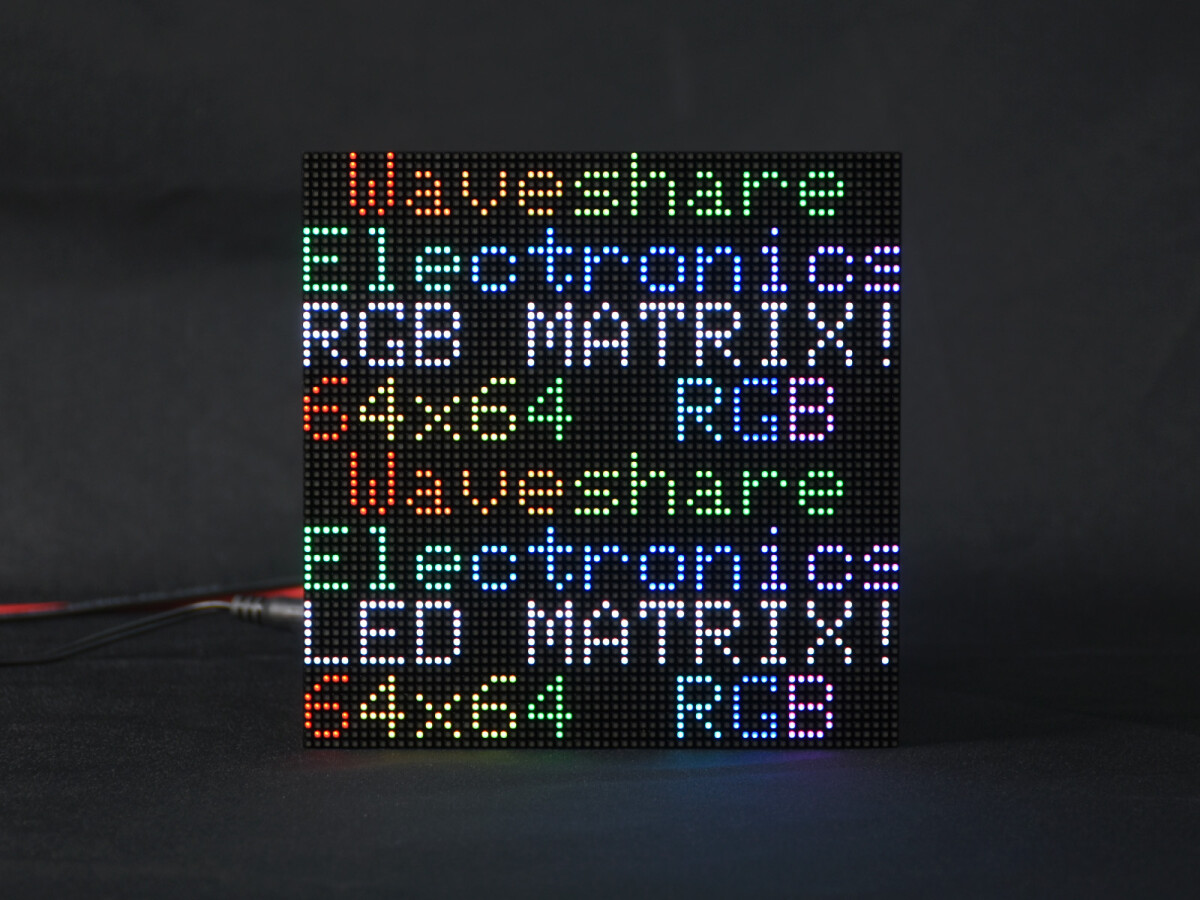 WaveShare RGB Fuldfarvet LED Matrix Panel 64x64 Pixel 2,5 mm Pitch Justerbar Lysstyrke