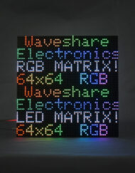 WaveShare Fleksibel RGB Fuldfarvet LED Matrix Panel 3mm Pitch 64x64 Pixeler Justerbar Lysstyrke Bøjelig PCB