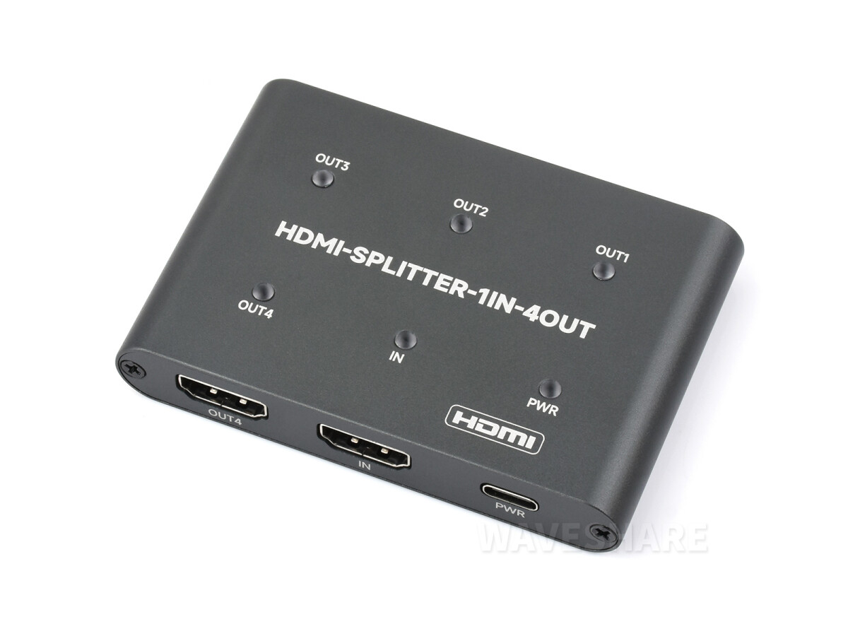 WaveShare HDMI 4K Splitter 1 In 4 Out Del én HDMI-kilde