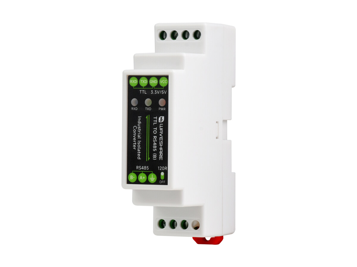 WaveShare Monteringsbeslag, TTL til RS485 galvanisk isoleret converter, 600W lynsikker og anti-surges multi-isolation beskyttelse