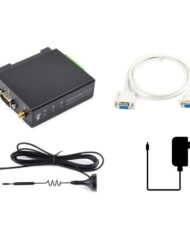 WaveShare Skinnemontér SX1262 LoRa Dataoverføringsenhed LF Version Kit med strømforsyning og seriekabler