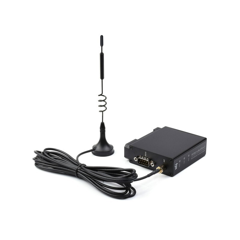 WaveShare Skinnemontér SX1262 LoRa Dataoverføringsenhed LF Version Kit med strømforsyning og seriekabler