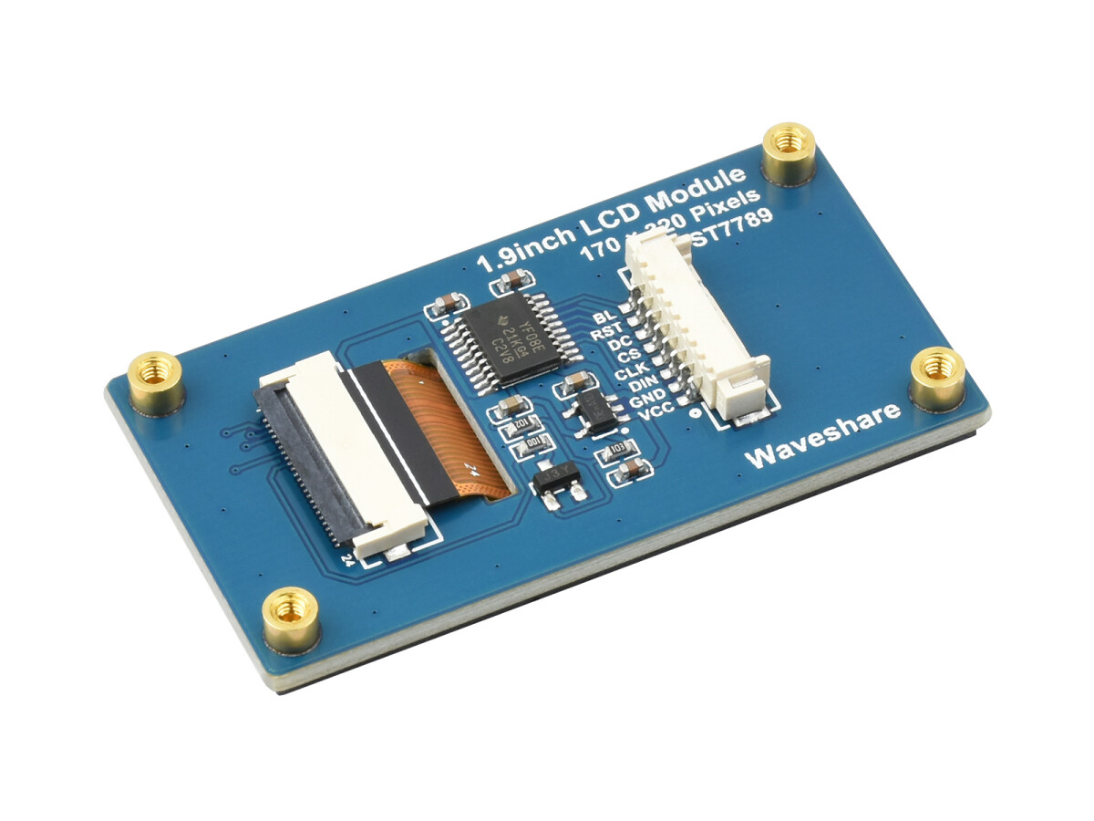 WaveShare 1,9 Zoll LCD-displaymodul 170×320 IPS 262K farver SPI-interface