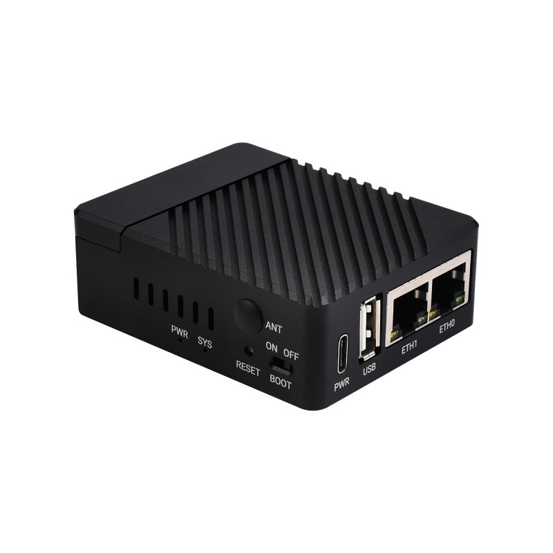 Waveshare Mini Dual Gigabit Ethernet Mini-Computer Kit til Raspberry Pi Compute Module 4