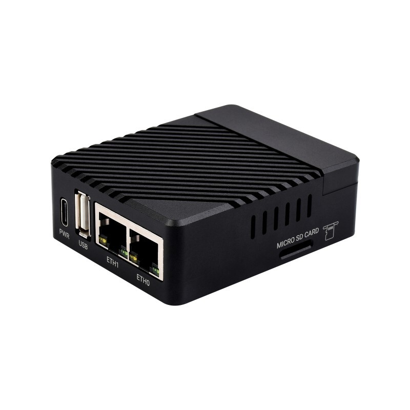 Waveshare Mini Dual Gigabit Ethernet Mini-Computer Kit til Raspberry Pi Compute Module 4