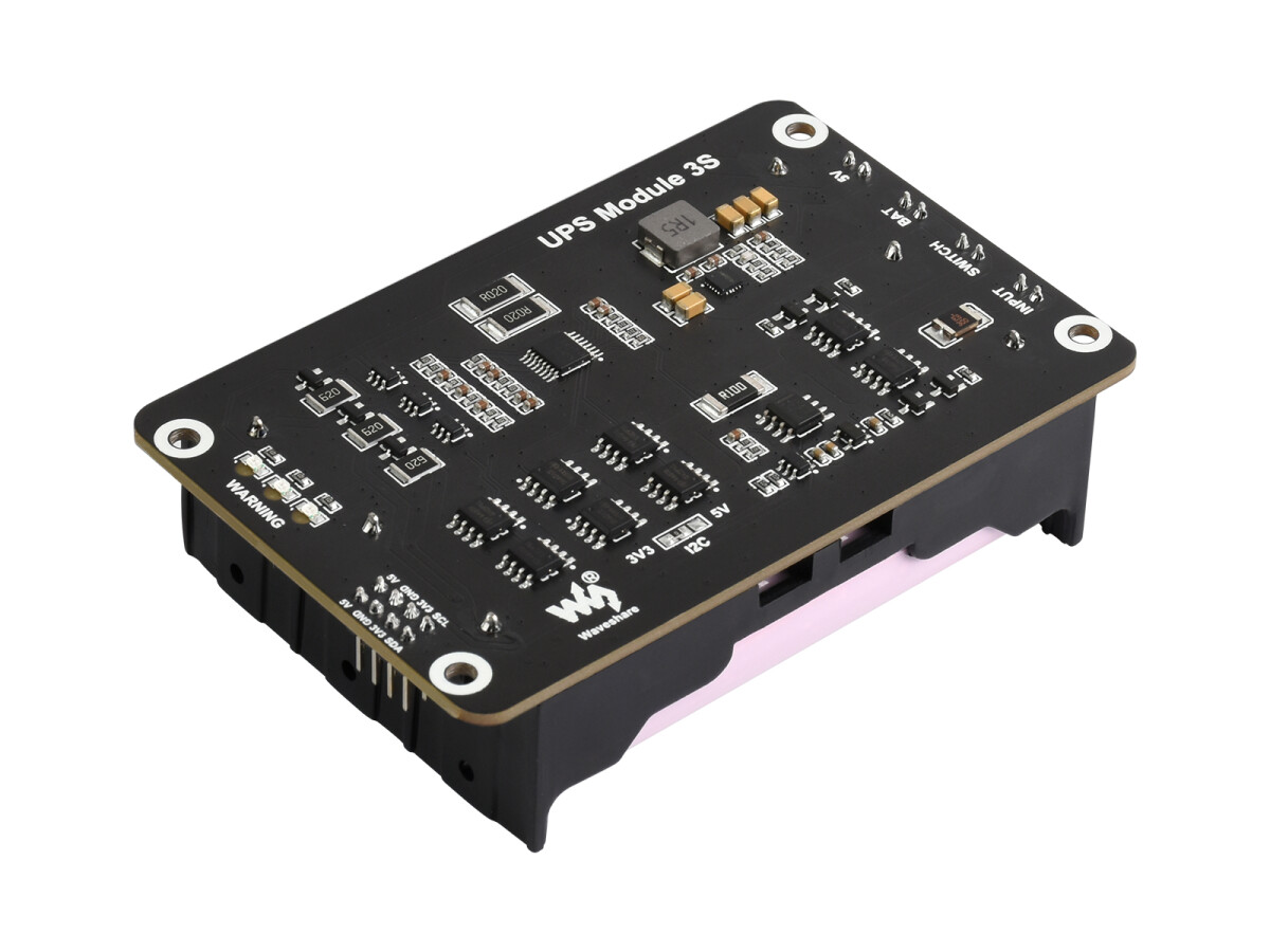 WaveShare UPS-modul, 5V 5A udgang med 3 x 18650 slot