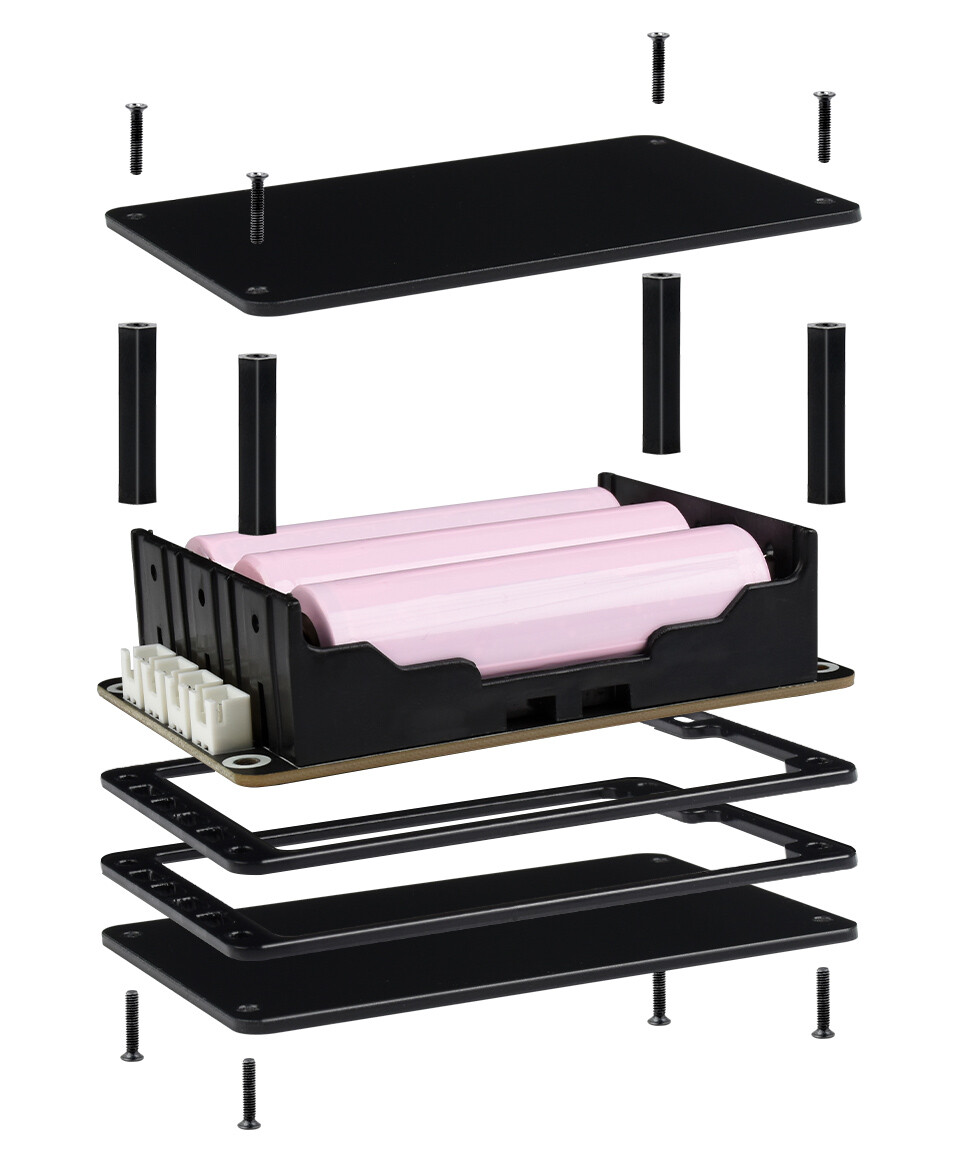 WaveShare UPS-modul, 5V 5A udgang med 3 x 18650 slot