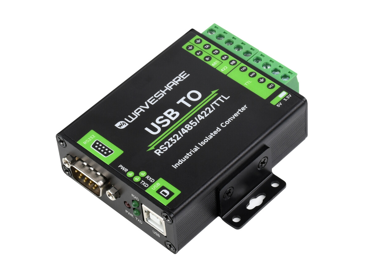 WaveShare FT232RNL USB TIL RS232/485/422/TTL Interface Konverter Industrielt Isolering