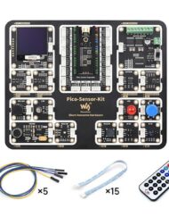 WaveShare Raspberry Pi Pico Starterkit med sensorer inklusive Pico Expansion Board og 15 moduler