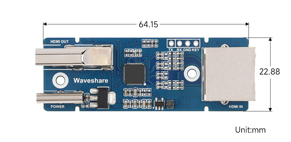WaveShare HDMI signalforstærker, 1080P HD, lossless transmission, afstand op til 50m