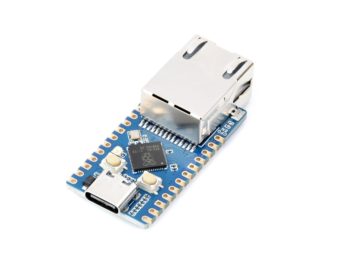 WaveShare RP2040 ETH Mini Development Board, RP2040 Ethernet Port Modul