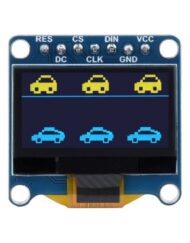 WaveShare 0,96 Zoll OLED-displaymodul Gul/Blå 128x64 SPI I2C