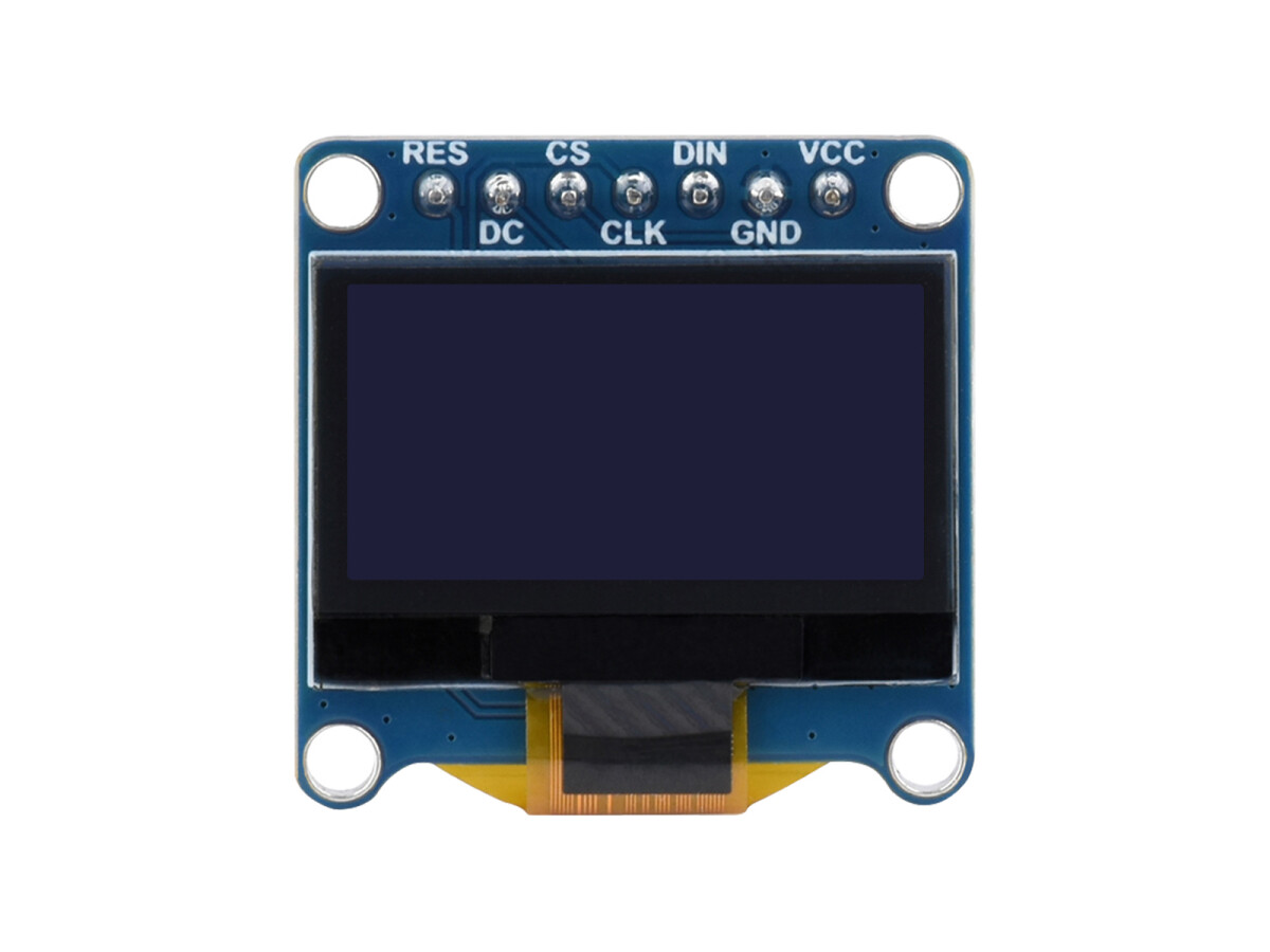 WaveShare 0,96 Zoll OLED-displaymodul Gul/Blå 128x64 SPI I2C