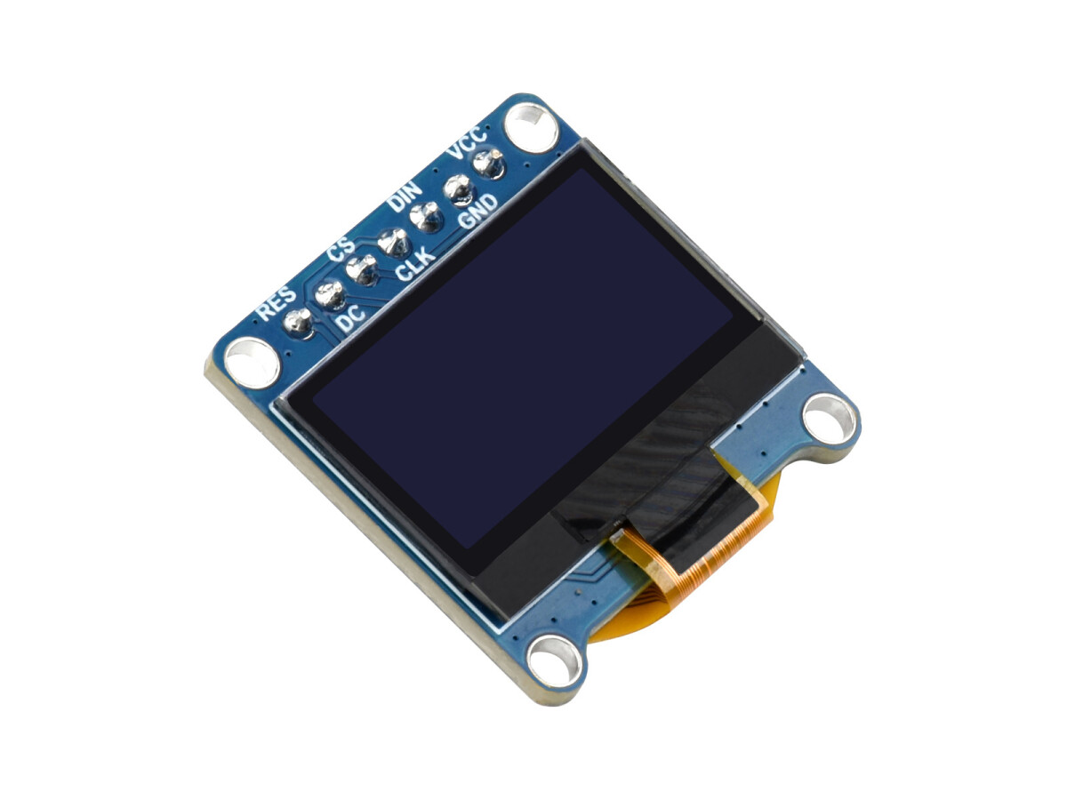 WaveShare 0,96 Zoll OLED-displaymodul Gul/Blå 128x64 SPI I2C