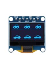 WaveShare 0,96 Zoll OLED-displaymodul, blåt på sort, 128x64 SPI I2C