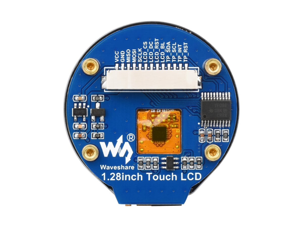 WaveShare 1,28 Zoll Rund LCD-display med touchpanel 240x240 IPS SPI I2C