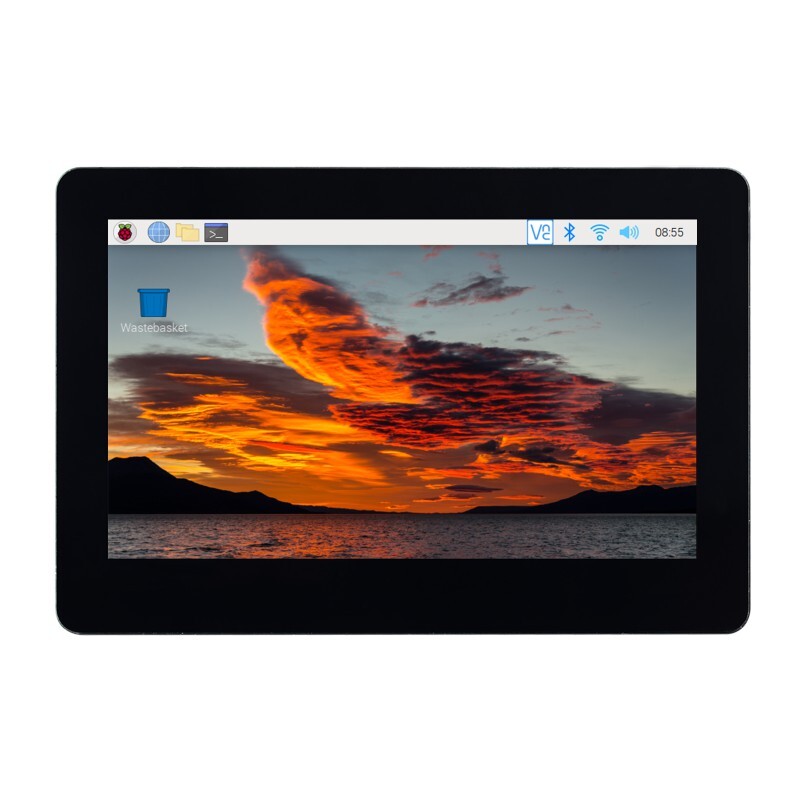WaveShare 4,3 Zoll DSI Display 800x480 IPS Panel Touch Display med bred ramme