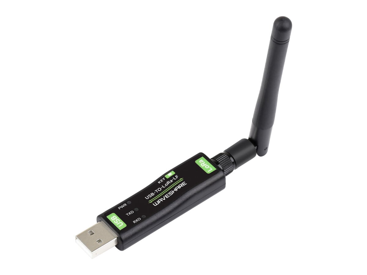WaveShare USB til LoRa-datatransmissionsmodul, version LF med TCXO-krystaloscillator