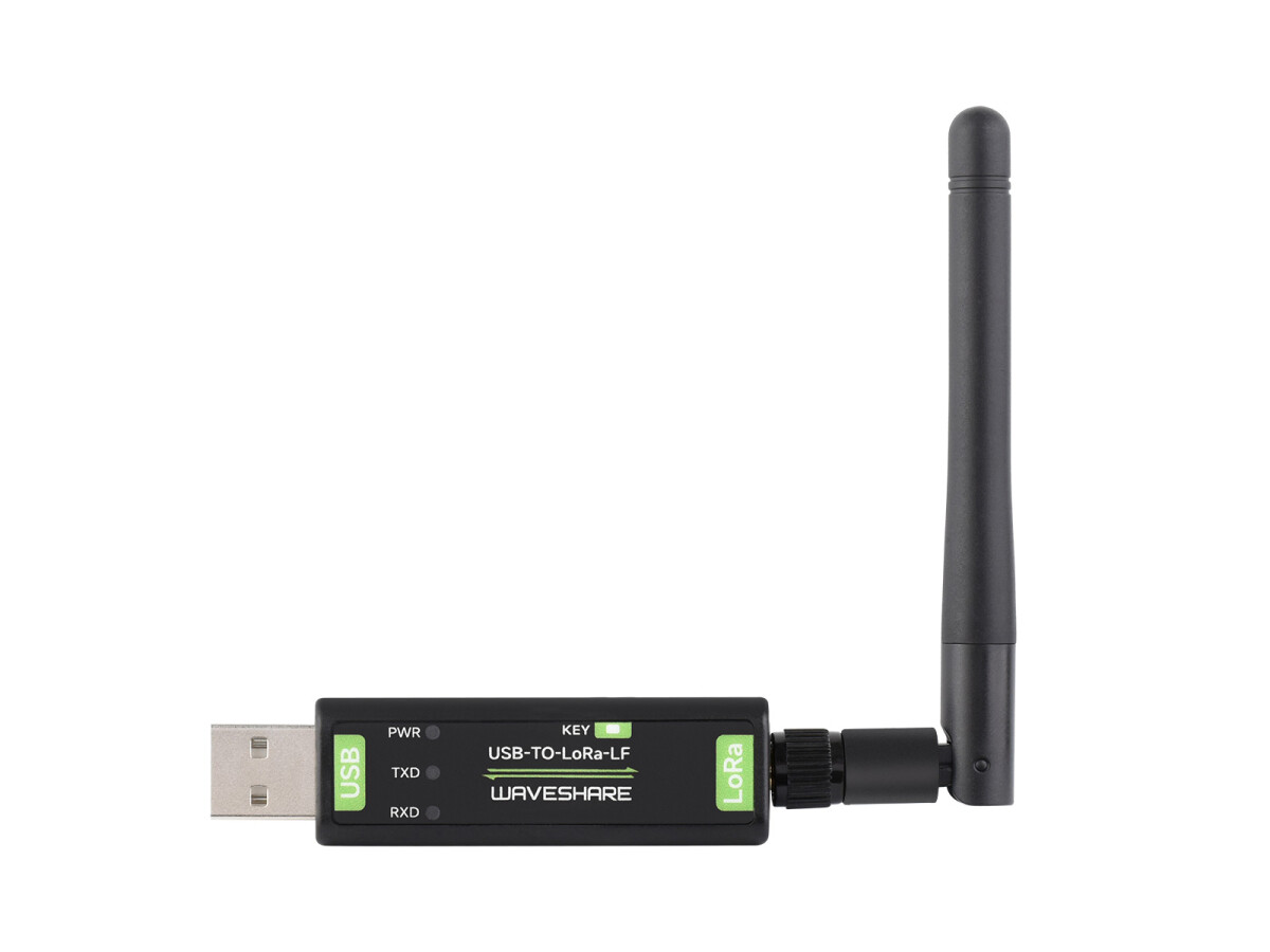 WaveShare USB til LoRa-datatransmissionsmodul, version LF med TCXO-krystaloscillator