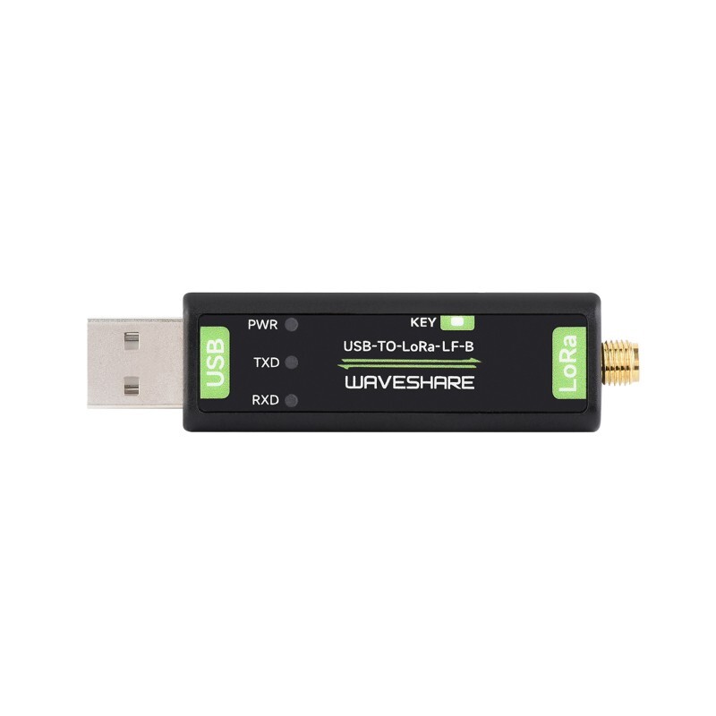 WaveShare USB til LoRa dataoverføringsmodem HF-version 868 MHz med XTAL-krystalosillator