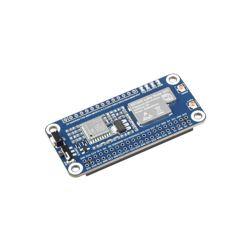 WaveShare SX1262 LoRaWAN Node Modul Udvidelsesplade 868 MHz med GNSS-funktion til Raspberry Pi