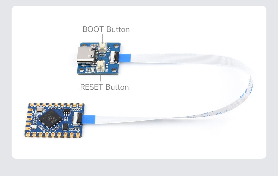 WaveShare RP2040 Tiny Development Board Kit med USB Port Adapter Board FPC Kabel