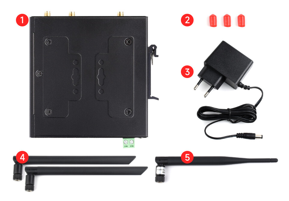 WaveShare Industriemodel 4G LTE Router med 3x Ethernet-porte, flere VPN-protokoller, WIFI – Hurtig internetadgang, Dual Qualcomm-chips