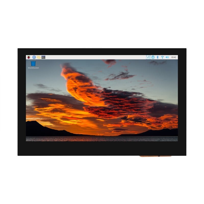 WaveShare 4,3 Zoll DSI-display med 800x480 QLED-panel og touch