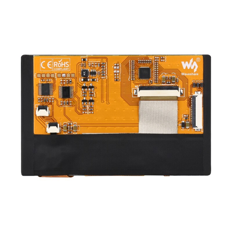 WaveShare 4,3 Zoll DSI-display med 800x480 QLED-panel og touch