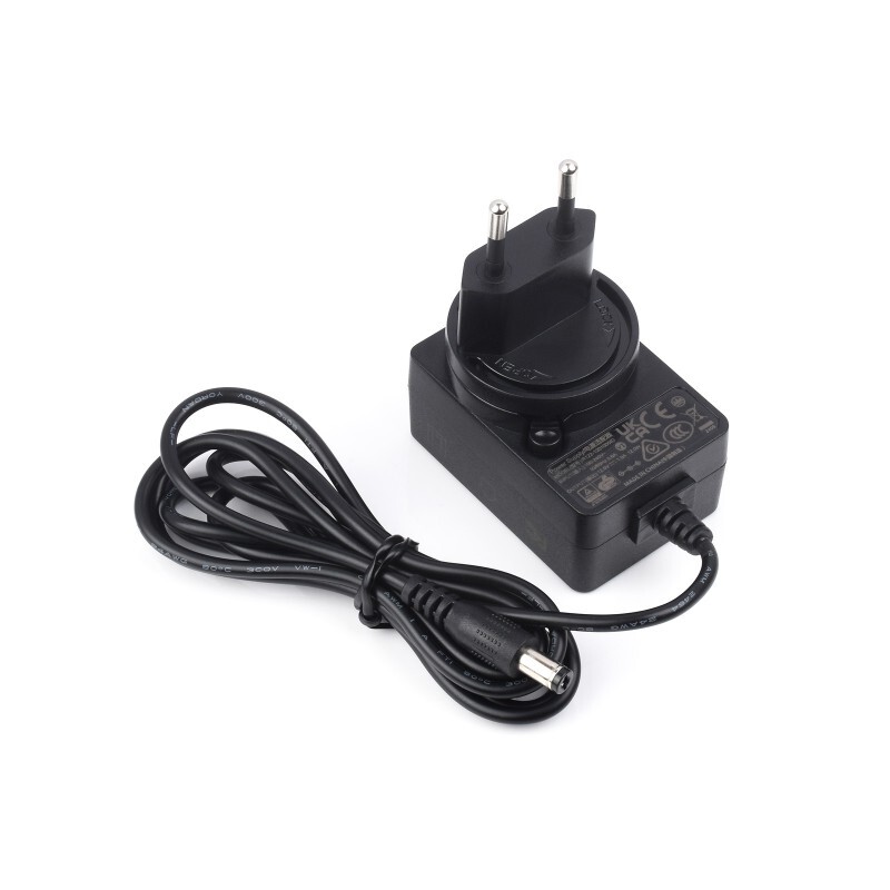 WaveShare 12V 1A strømforsyning adapter med 5.5x2.1mm DC-stikoutput