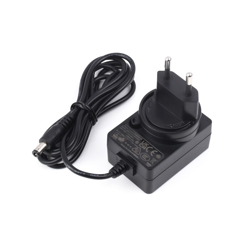 WaveShare 12V 1A strømforsyning adapter med 5.5x2.1mm DC-stikoutput