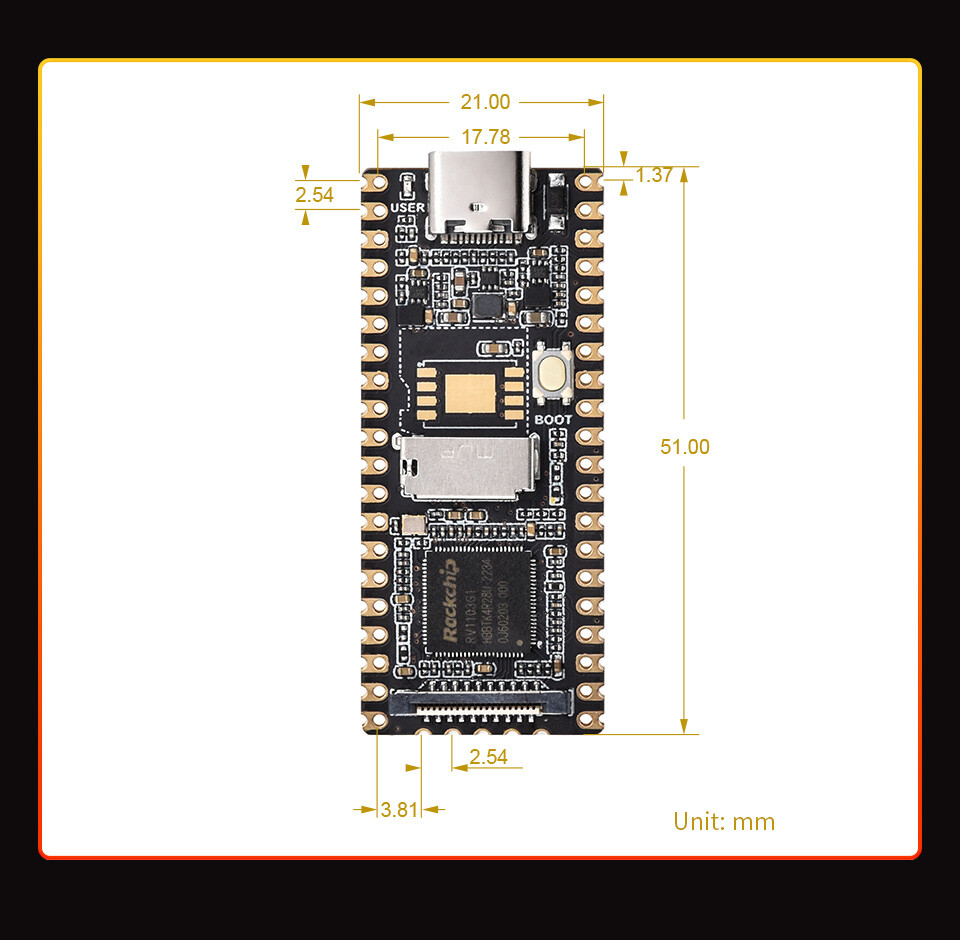 LuckFox Pico RV1103 Linux Mikro Udviklingskort ARM Cortex-A7 RISC-V