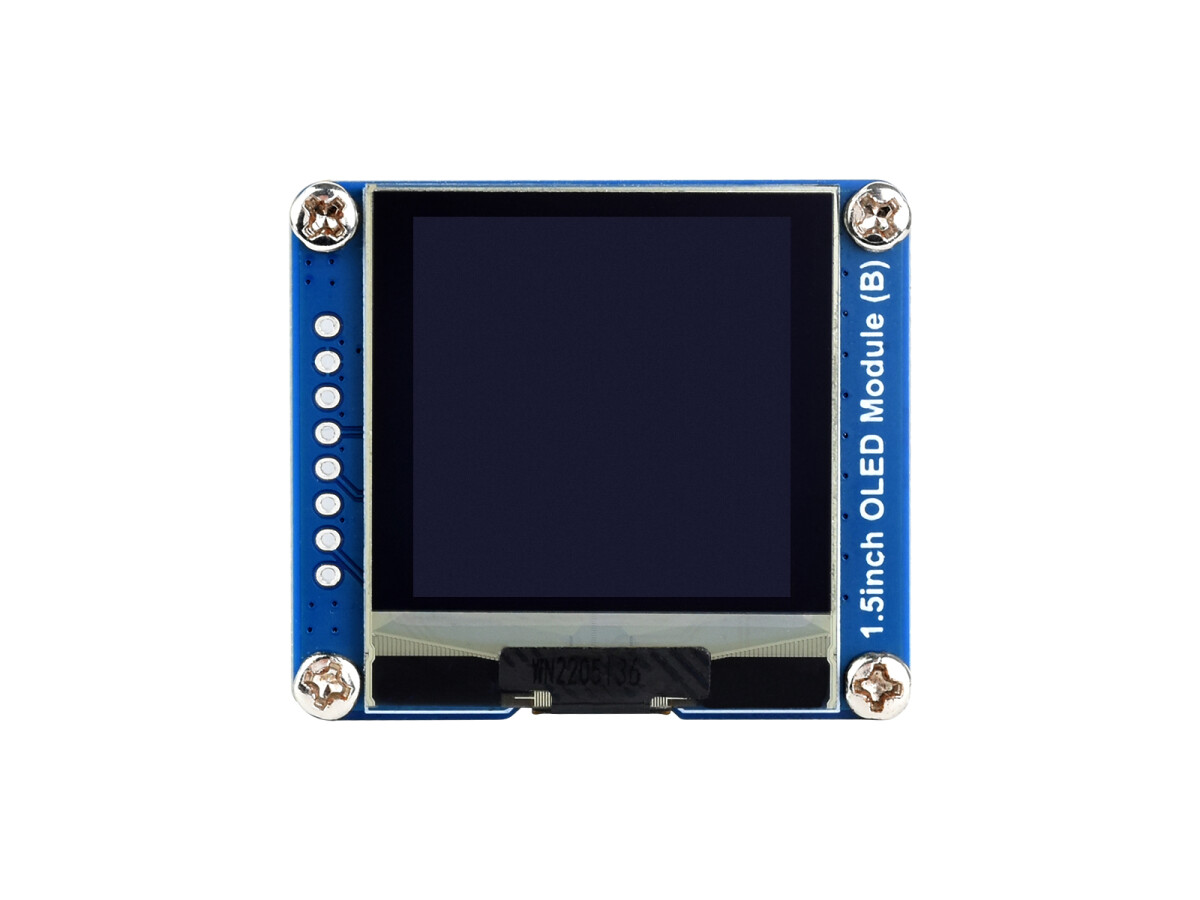 WaveShare 1,5 Zoll OLED-displaymodul 128×128 SPI I2C Hvid på sort display