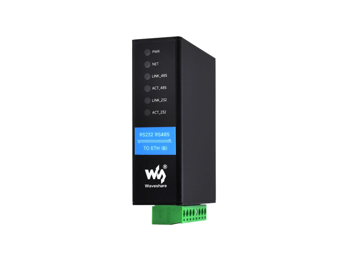 WaveShare RS232 RS485 to RJ45 Ethernet Serial Server Dual Ethernet-porte