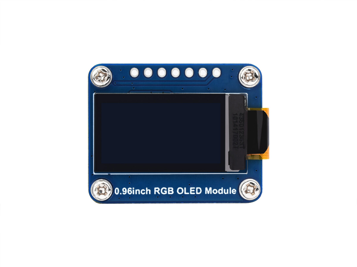 WaveShare 0,96 Zoll RGB OLED-displaymodul, 64x128 opløsning, 65.000 farver, SPI-interface